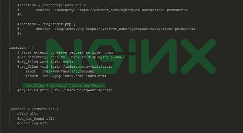 Выбор редакции: Правила Rewrite Nginx+php-fpm для DLE