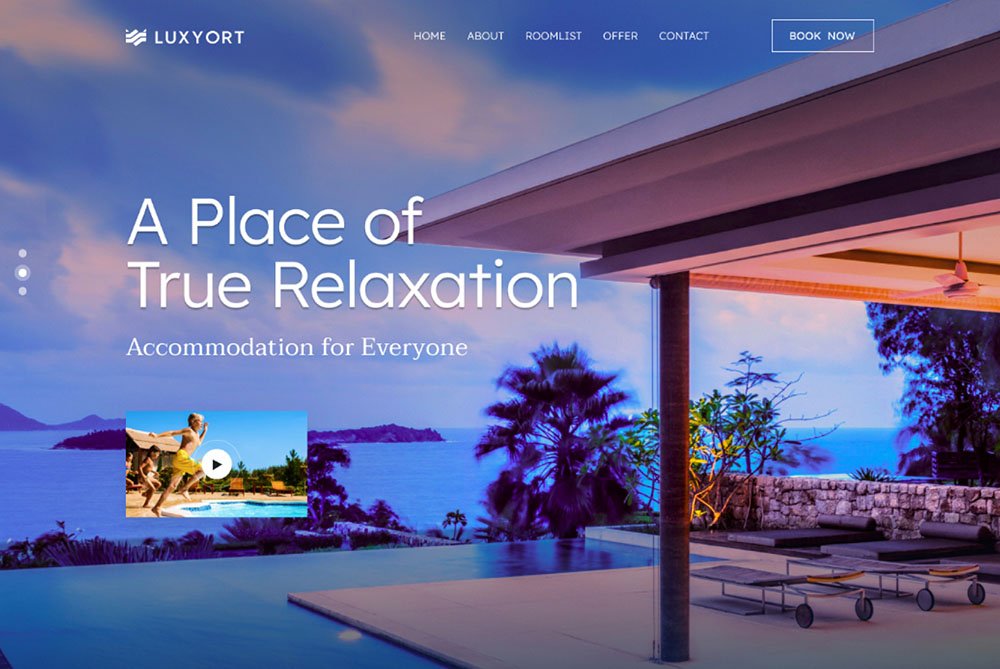 JS Luxyort -  шаблон созданный для роскошных отелей, курортов и мест отдыха Joomla!