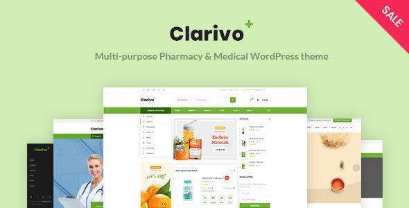 Clarivo - тема WordPress для аптек и медицины