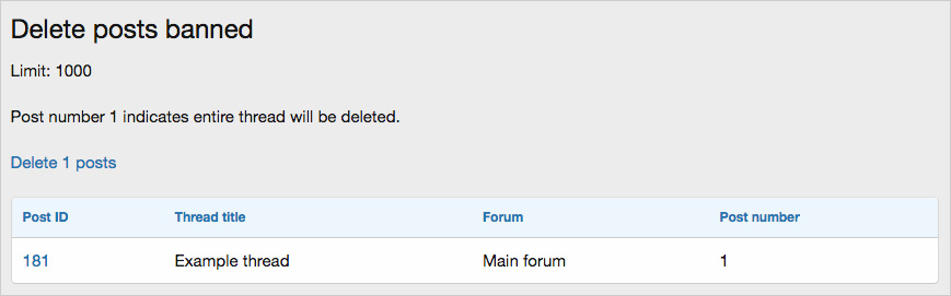 ТОП Файл: Delete posts banned 1.0