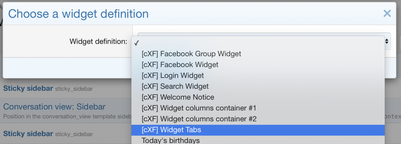 ТОП Файл: [cXF] Widget Tabs 1.1.1