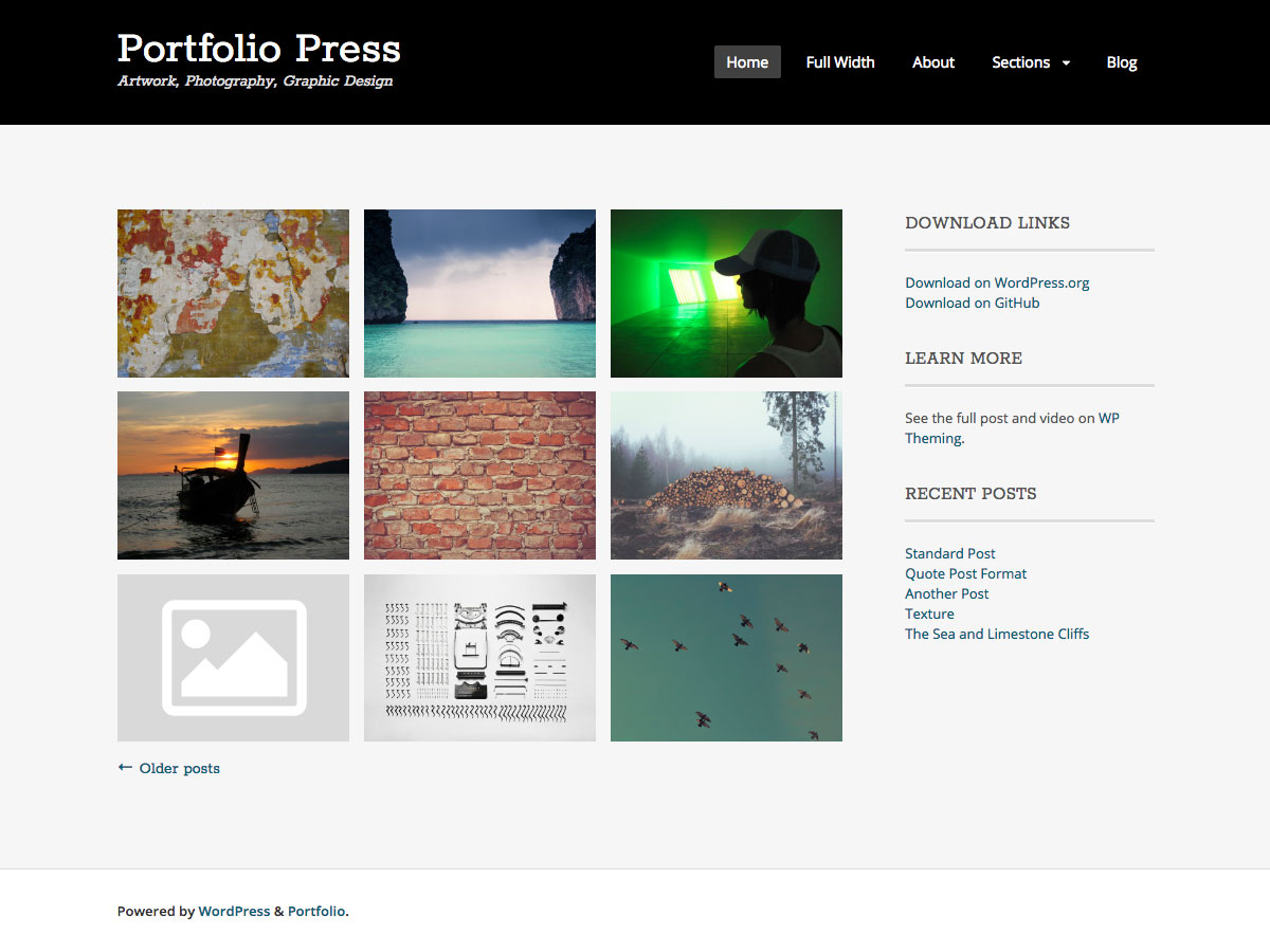 Wordpress portfolios